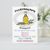 Afbeelding van de cartoon van olijfolie kaart (Staand voorkant)