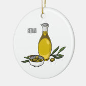 Afbeelding van de cartoon van olijfolie keramisch ornament (Links)