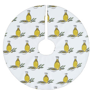 Afbeelding van de cartoon van olijfolie kerstboom rok