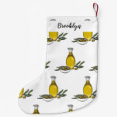 Afbeelding van de cartoon van olijfolie kleine kerstsok (Achterkant)