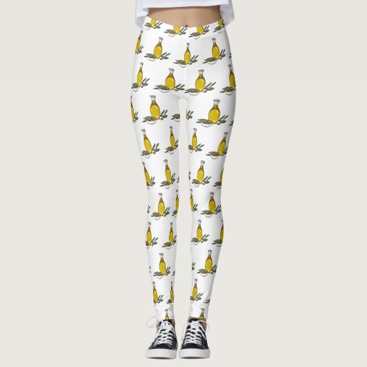 Afbeelding van de cartoon van olijfolie leggings (Voorkant)