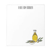 Afbeelding van de cartoon van olijfolie notitieblok (Voorkant)