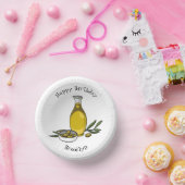 Afbeelding van de cartoon van olijfolie papieren kommen (Feest)