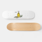 Afbeelding van de cartoon van olijfolie persoonlijk skateboard (Horizontaal)