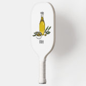 Afbeelding van de cartoon van olijfolie pickleball paddle (Links)