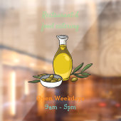 Afbeelding van de cartoon van olijfolie raamsticker (Vel 2)