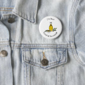 Afbeelding van de cartoon van olijfolie ronde button 5,7 cm (In situ)