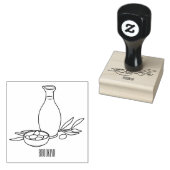 Afbeelding van de cartoon van olijfolie rubberstempel (Gestempeld)