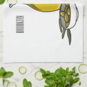 Afbeelding van de cartoon van olijfolie theedoek (Gevouwen)