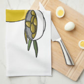 Afbeelding van de cartoon van olijfolie theedoek (Quarter Fold)