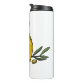 Afbeelding van de cartoon van olijfolie thermosbeker (Geroteerd rechts)