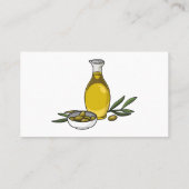 Afbeelding van de cartoon van olijfolie visitekaartje (Achterkant)