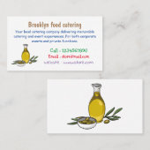 Afbeelding van de cartoon van olijfolie visitekaartje (Voorkant / Achterkant)