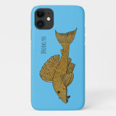 Afbeelding van de cartoon van pleco-vis Case-Mate iPhone case (Achterkant)
