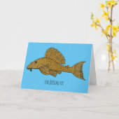 Afbeelding van de cartoon van pleco-vis kaart (Gele Bloem)