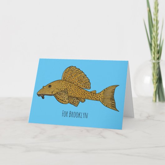 Afbeelding van de cartoon van pleco-vis kaart (Voorkant)