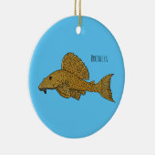 Afbeelding van de cartoon van pleco-vis keramisch ornament (Rechts)
