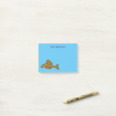 Afbeelding van de cartoon van pleco-vis post-it® notes (Op bureau)