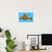 Afbeelding van de cartoon van pleco-vis poster (Thuiskantoor)
