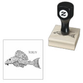 Afbeelding van de cartoon van pleco-vis rubberstempel (Gestempeld)