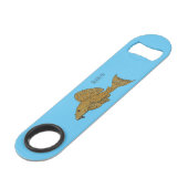 Afbeelding van de cartoon van pleco-vis speed flessenopener (Voorkant Gekanteld)