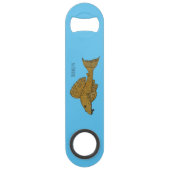 Afbeelding van de cartoon van pleco-vis speed flessenopener (Achterkant)