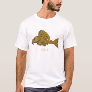 Afbeelding van de cartoon van pleco-vis t-shirt