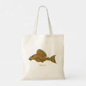 Afbeelding van de cartoon van pleco-vis tote bag (Achterkant)