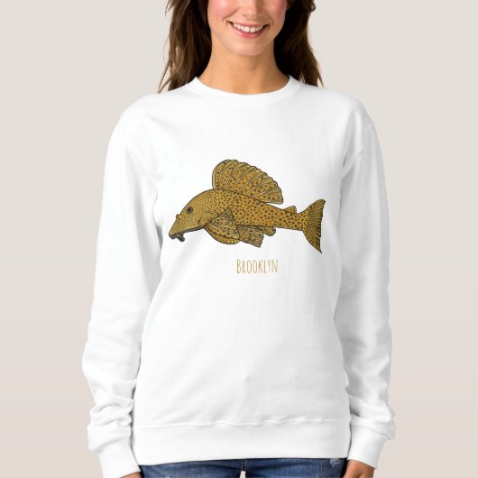 Afbeelding van de cartoon van pleco-vis trui (Voorkant)
