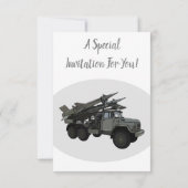 Afbeelding van de cartoon van raketten kaart (Achterkant)