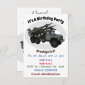 Afbeelding van de cartoon van raketten kaart (Voorkant / Achterkant)