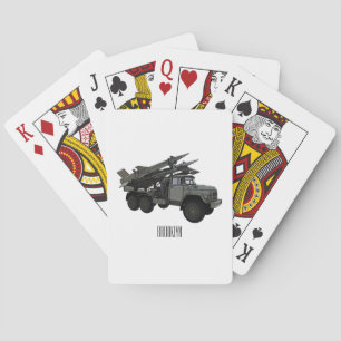 Afbeelding van de cartoon van raketten pokerkaarten