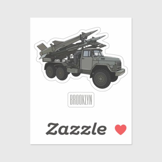 Afbeelding van de cartoon van raketten sticker (Vel)