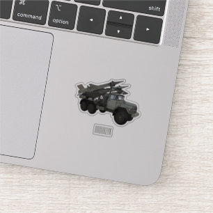 Afbeelding van de cartoon van raketten sticker