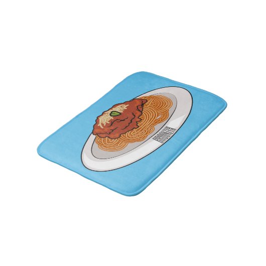 Afbeelding van de cartoon van Spaghetti Badmat (Gekanteld)