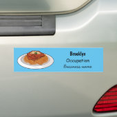 Afbeelding van de cartoon van Spaghetti Bumpersticker (Op auto)