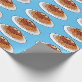 Afbeelding van de cartoon van Spaghetti Cadeaupapier (Hoek)