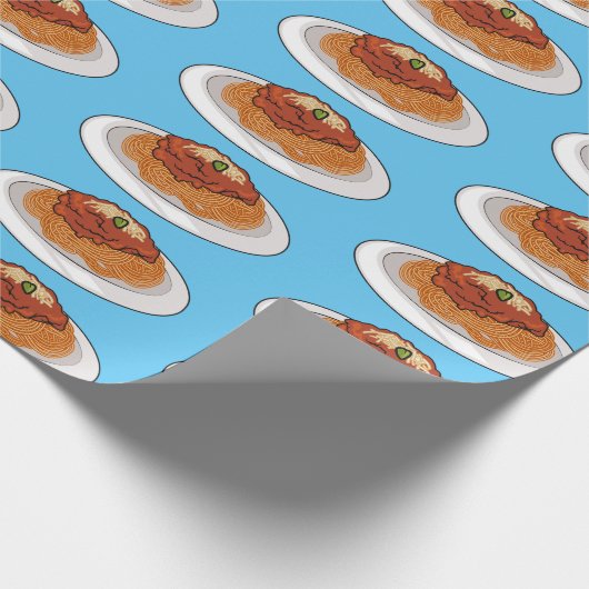 Afbeelding van de cartoon van Spaghetti Cadeaupapier (Hoek)