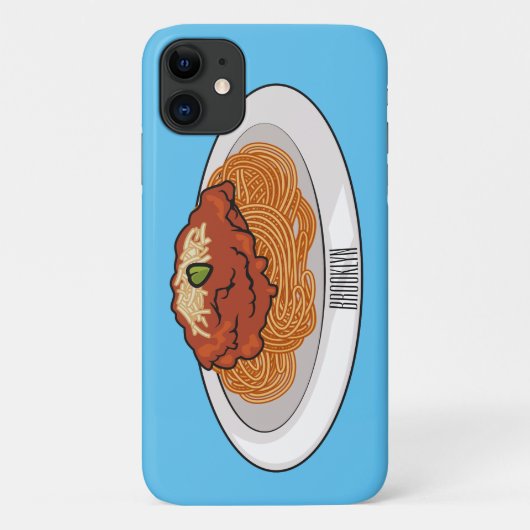 Afbeelding van de cartoon van Spaghetti Case-Mate iPhone Case (Achterkant)