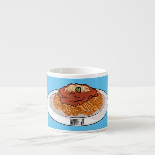 Afbeelding van de cartoon van Spaghetti Espresso Kop (Voorkant)