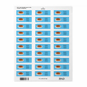 Afbeelding van de cartoon van Spaghetti Etiket (Full Sheet)