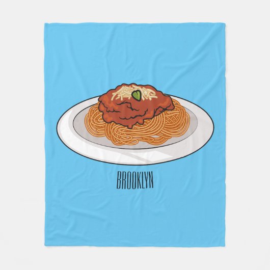 Afbeelding van de cartoon van Spaghetti Fleece Deken (Voorkant)