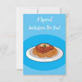 Afbeelding van de cartoon van Spaghetti Kaart (Achterkant)