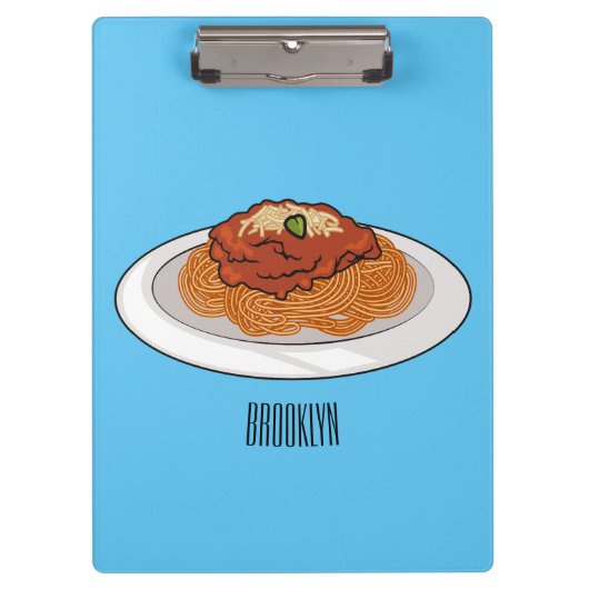 Afbeelding van de cartoon van Spaghetti Klembord (Voorkant)