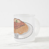 Afbeelding van de cartoon van Spaghetti Matglas Koffiemok (Voorkant rechts)