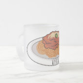 Afbeelding van de cartoon van Spaghetti Matglas Koffiemok (Voorkant links)
