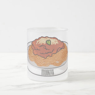 Afbeelding van de cartoon van Spaghetti Matglas Koffiemok
