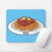 Afbeelding van de cartoon van Spaghetti Muismat (Met muis)