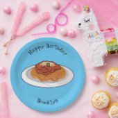 Afbeelding van de cartoon van Spaghetti Papieren Bordje (Feest)