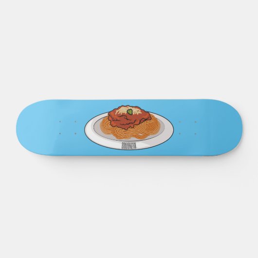 Afbeelding van de cartoon van Spaghetti Persoonlijk Skateboard (Horizontaal)